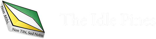 The Idle Pines logo with Latin text.