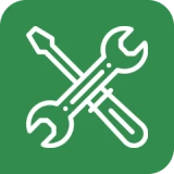 Tools icon with wrench and screwdriver