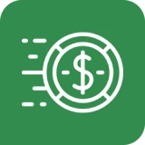 Fast-moving dollar symbol illustration